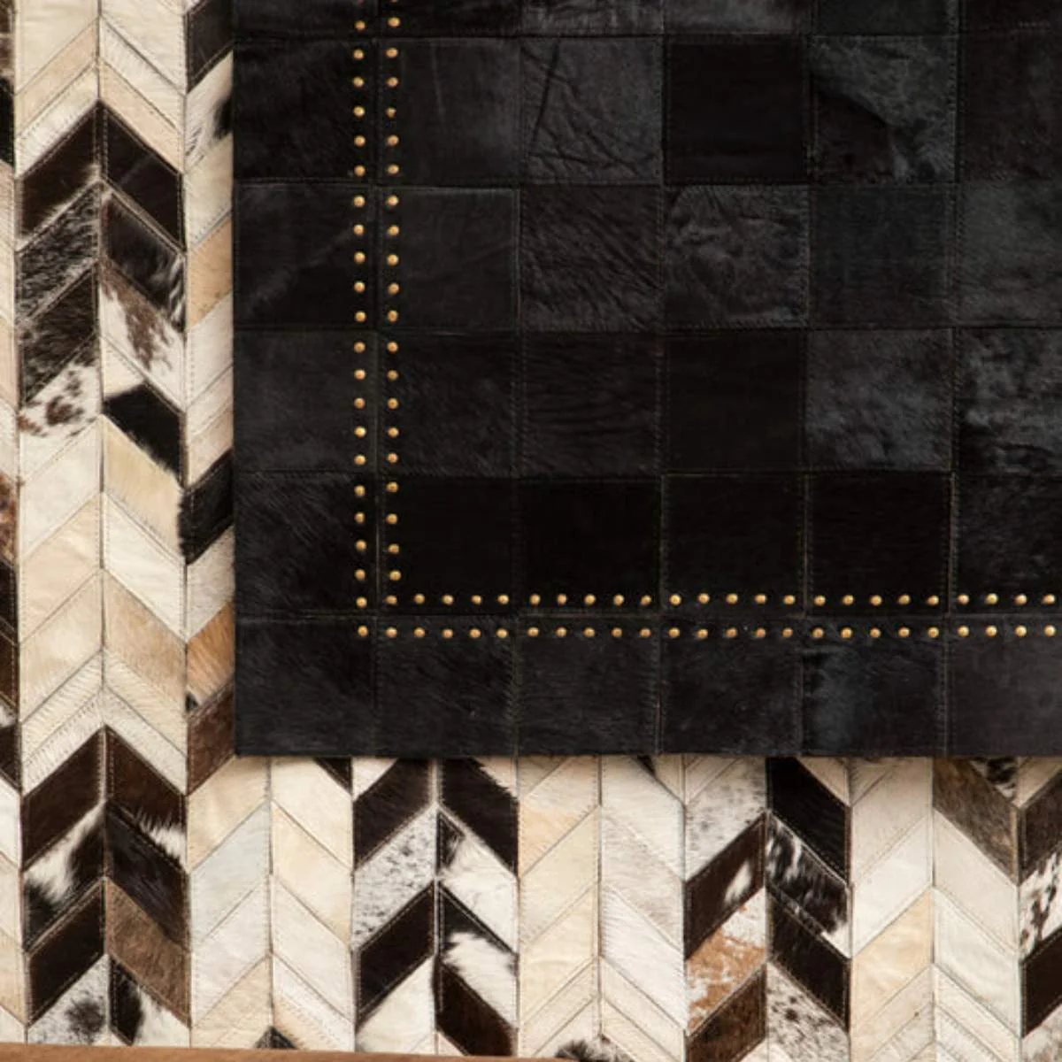 Beaumonde Home Bosie Safira Small Black And White Patchwork Rug - Image 5