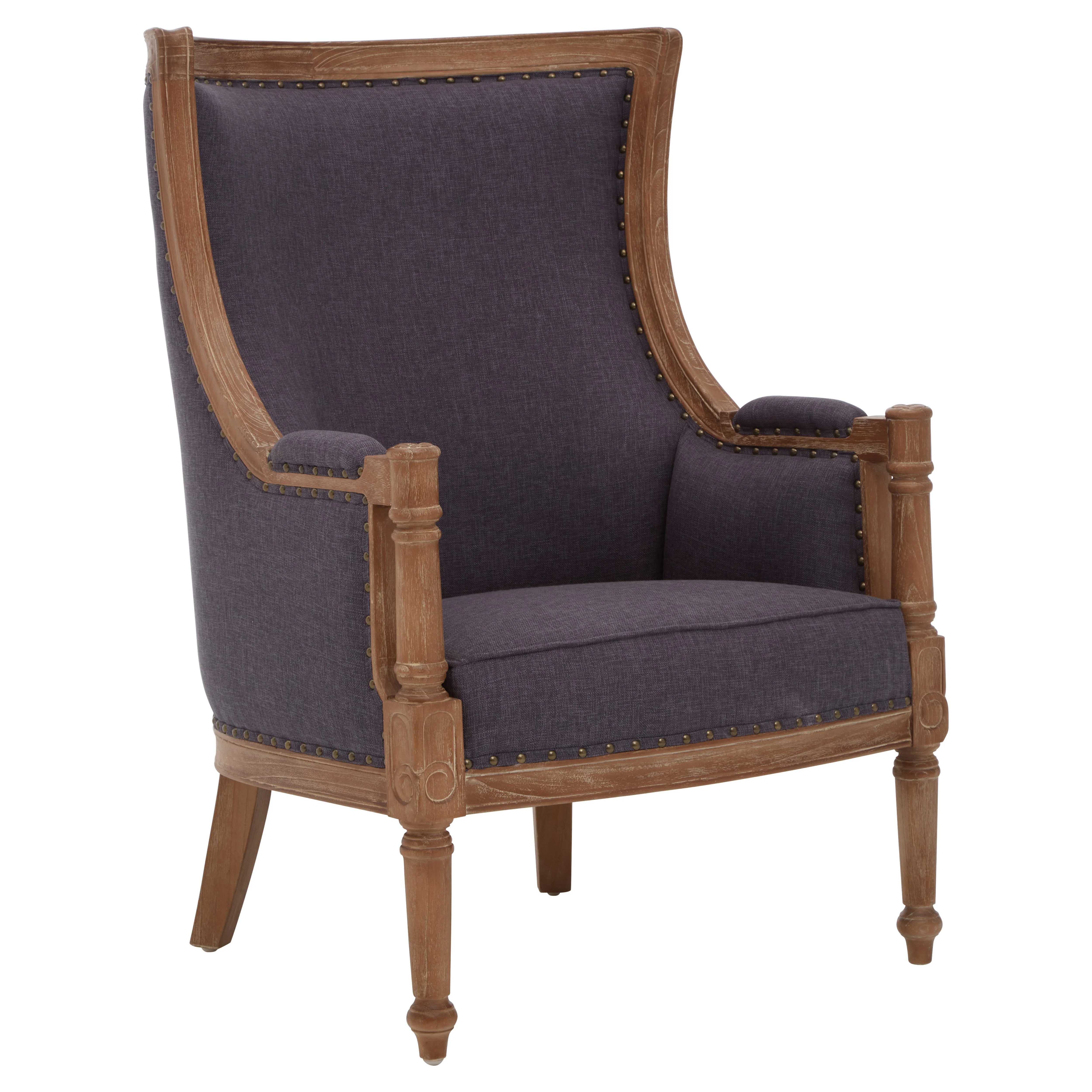 Beaumonde Home Cabra Graphite Chair With Sweeping Arms