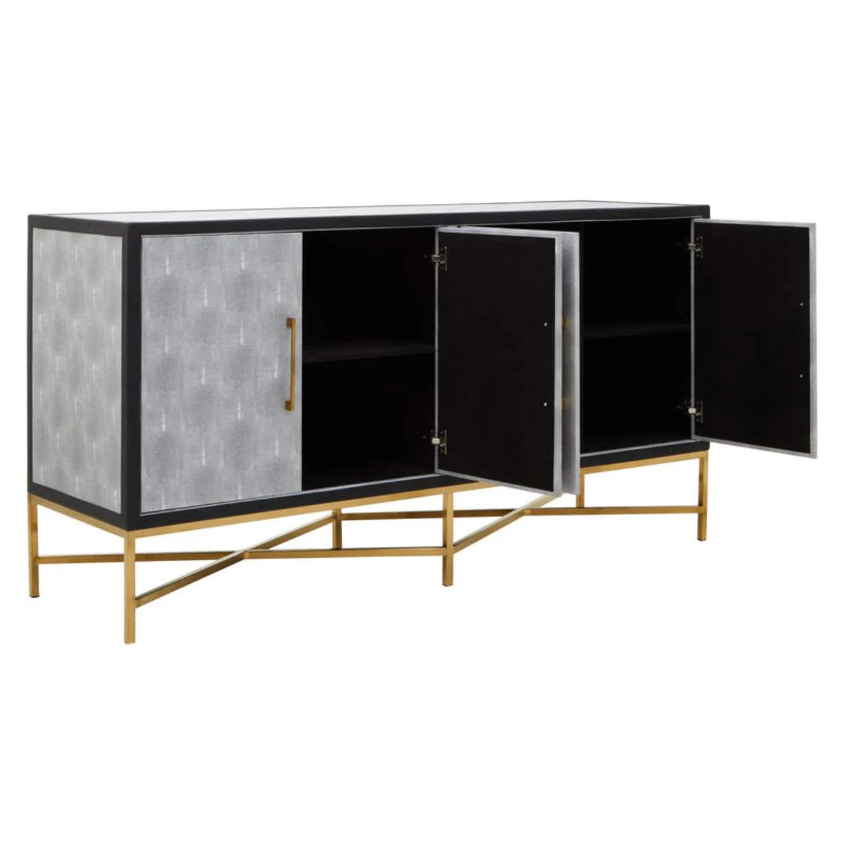 Beaumonde Home Cadiz Grey Shagreen Sideboard - Image 3