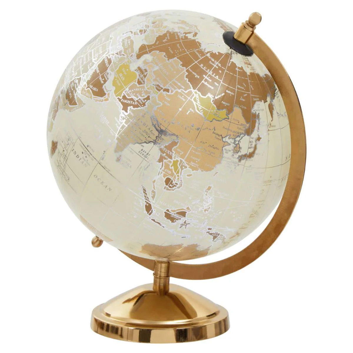 Beaumonde Home Churchill Antique White Globe on Gold Stand - Image 2