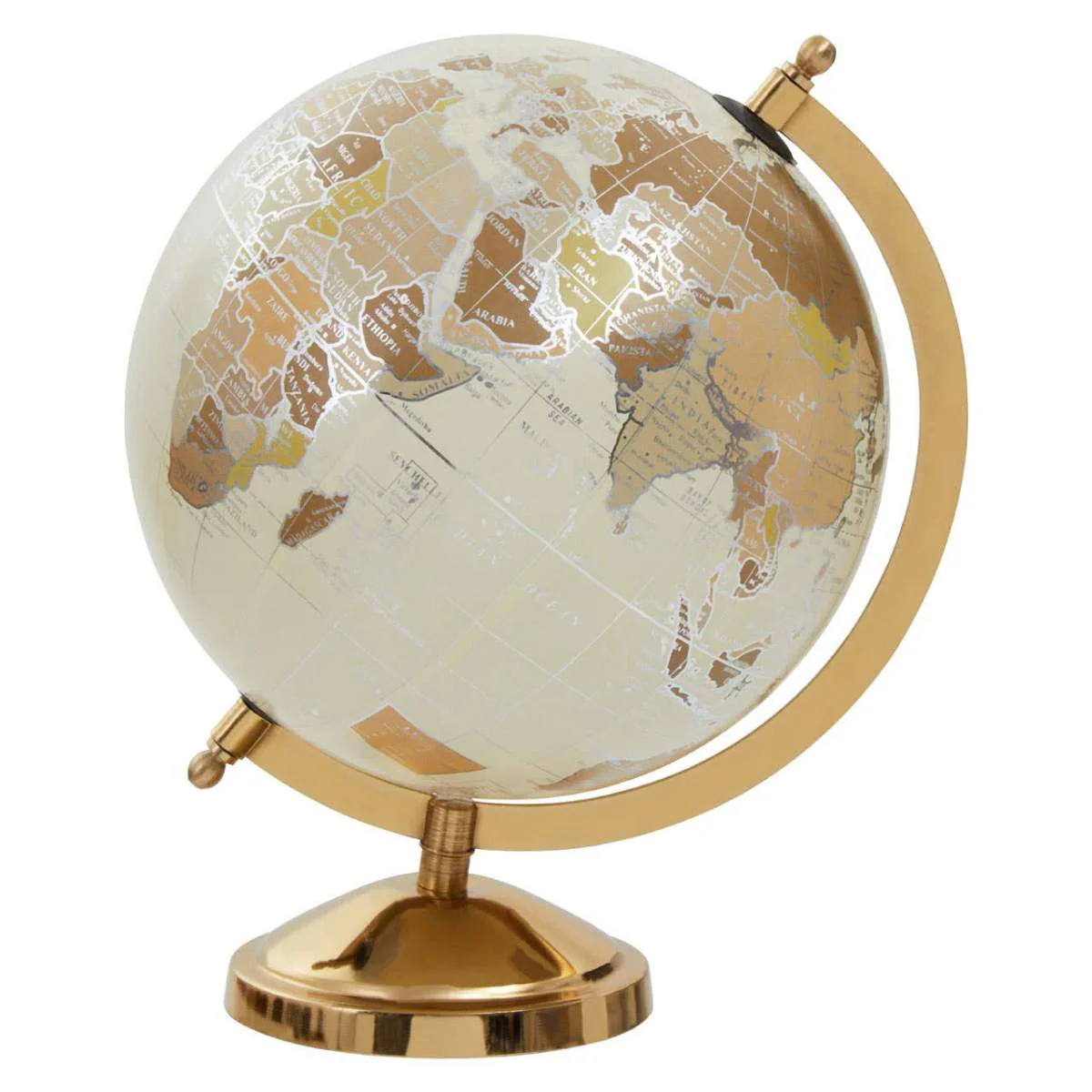Beaumonde Home Churchill Antique White Globe on Gold Stand - Image 3