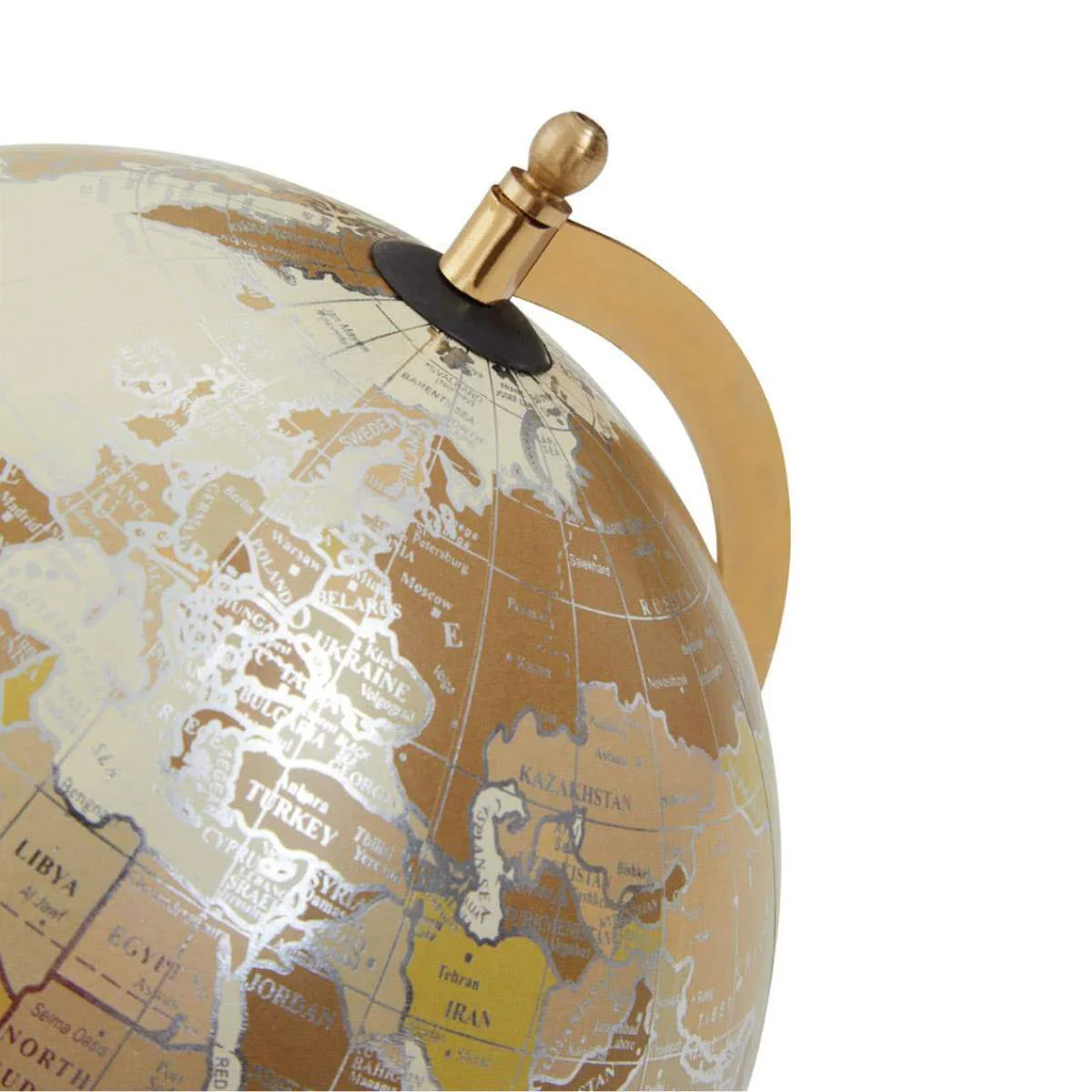 Beaumonde Home Churchill Antique White Globe on Gold Stand - Image 4