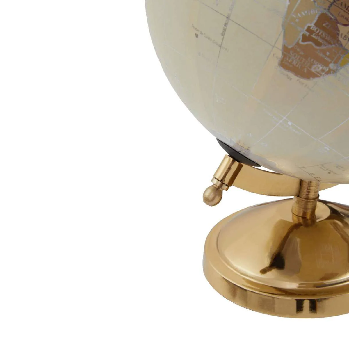 Beaumonde Home Churchill Antique White Globe on Gold Stand - Image 5