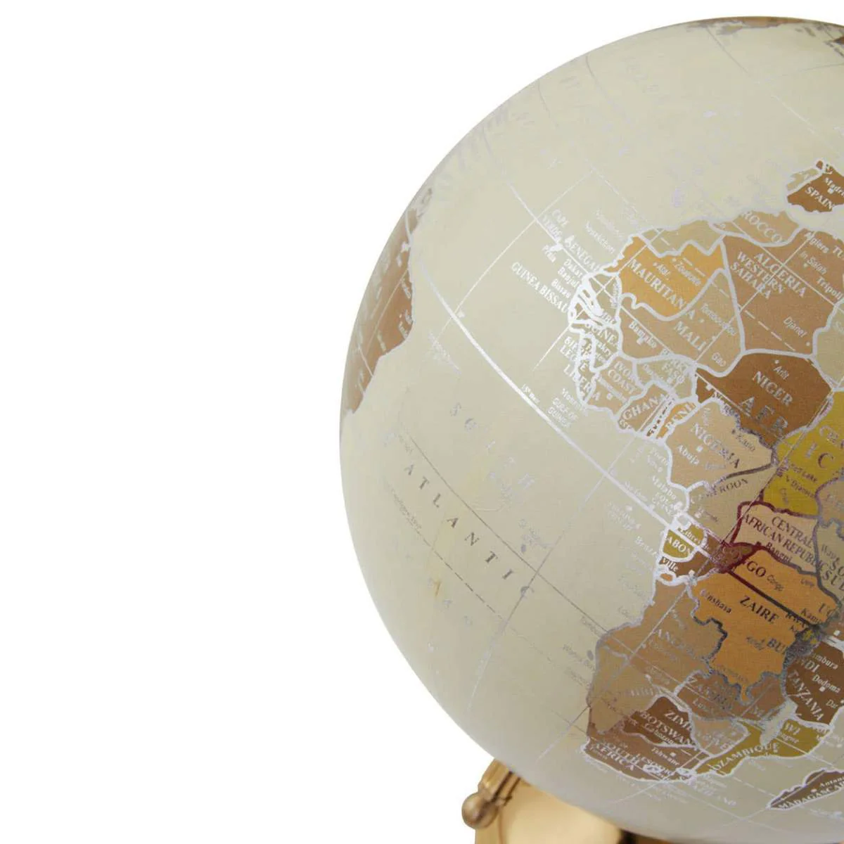 Beaumonde Home Churchill Antique White Globe on Gold Stand - Image 6