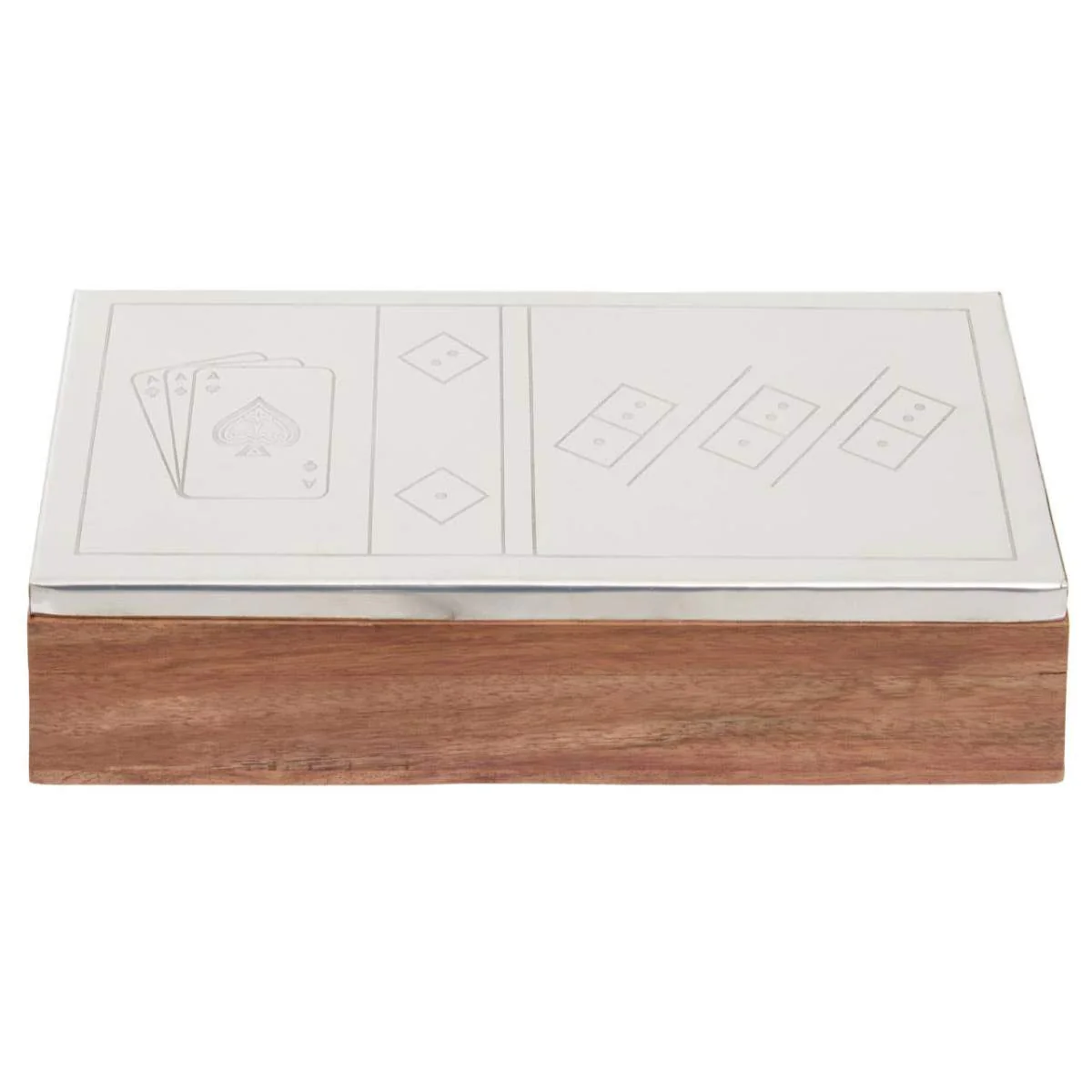 Beaumonde Home Churchill Games 3 In 1 Dominoes Dice and Playing Cards Set