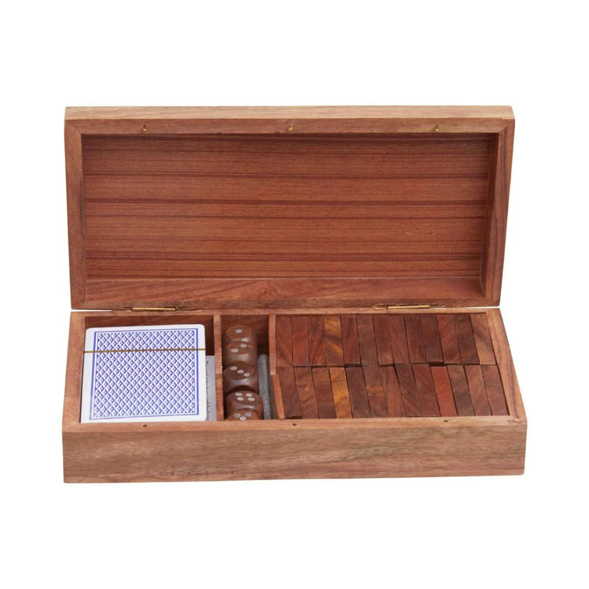 Beaumonde Home Churchill Games 3 In 1 Dominoes Dice and Playing Cards Set - Image 2