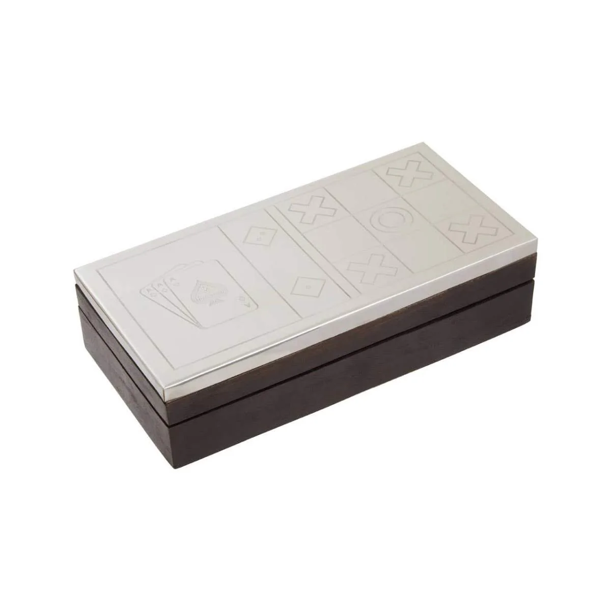 Beaumonde Home Churchill Games 3 In 1 Noughts and Crosses Dice and Playing Cards Set - Image 2