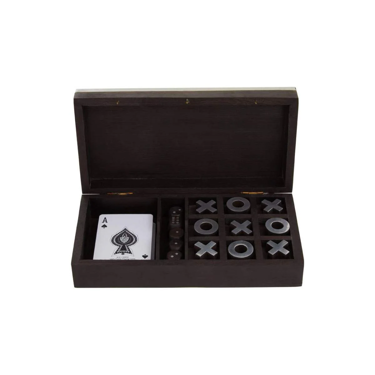Beaumonde Home Churchill Games 3 In 1 Noughts and Crosses Dice and Playing Cards Set - Image 3