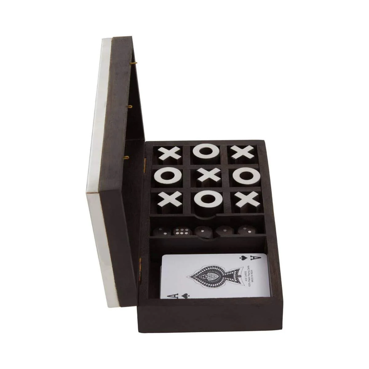 Beaumonde Home Churchill Games 3 In 1 Noughts and Crosses Dice and Playing Cards Set - Image 5