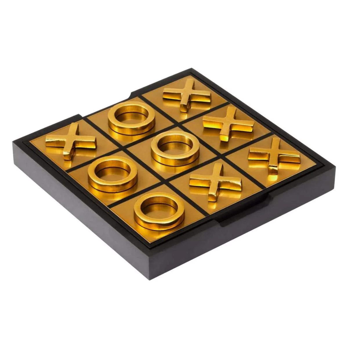 Beaumonde Home Churchill Games Black And Gold Aluminium Noughts and Crosses - Image 2