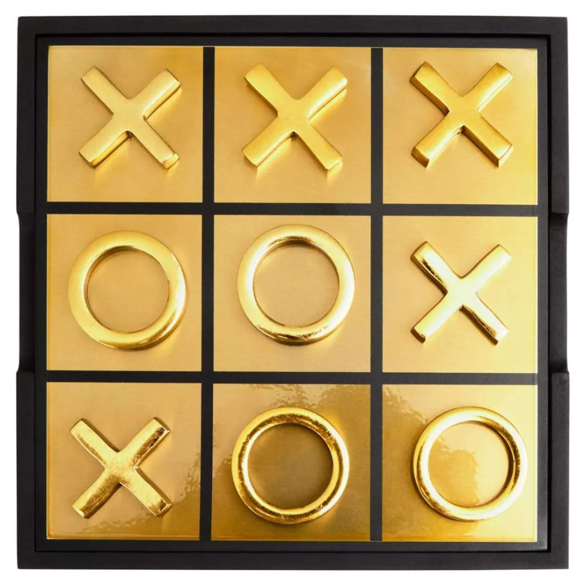 Beaumonde Home Churchill Games Black And Gold Aluminium Noughts and Crosses - Image 3