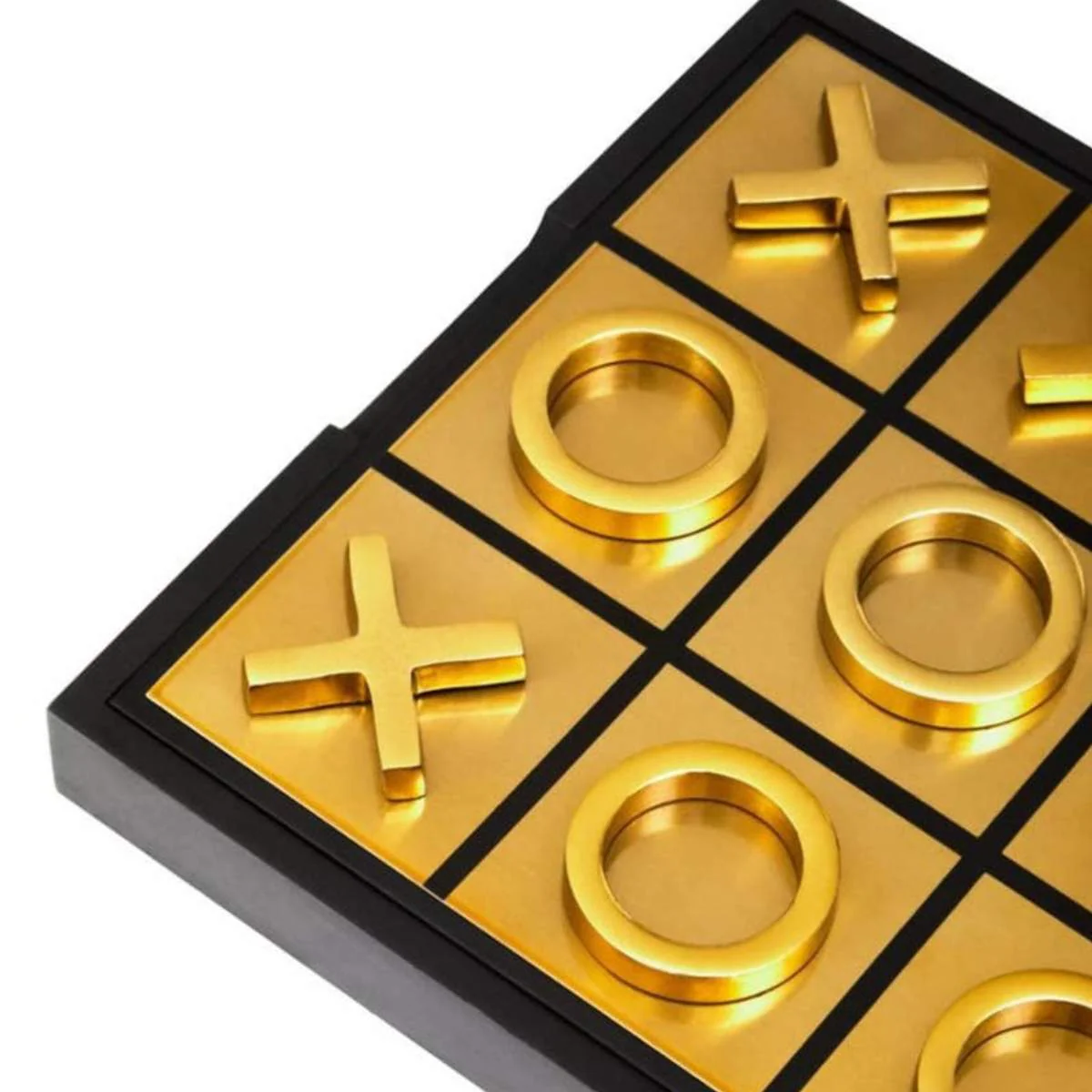 Beaumonde Home Churchill Games Black And Gold Aluminium Noughts and Crosses - Image 4