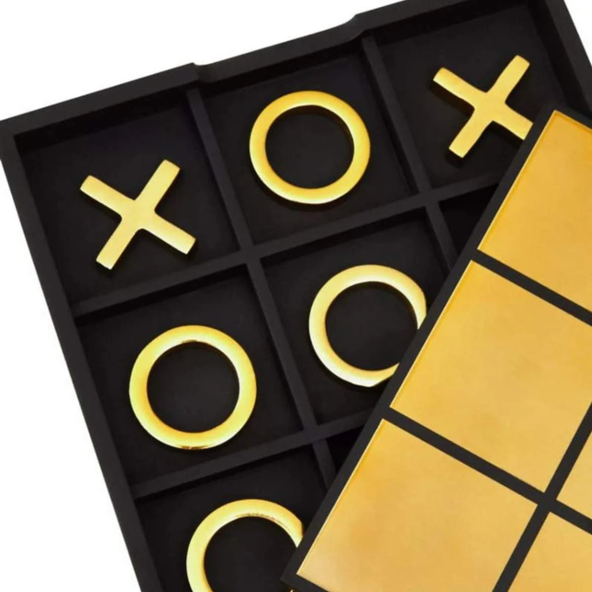 Beaumonde Home Churchill Games Black And Gold Aluminium Noughts and Crosses - Image 5