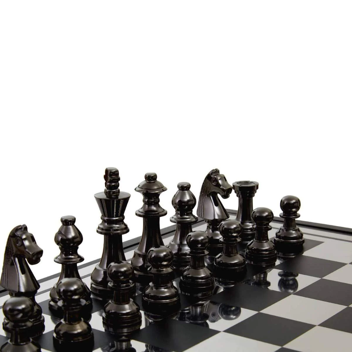 Beaumonde Home Churchill Games Black and Silver Chess Set - Image 8