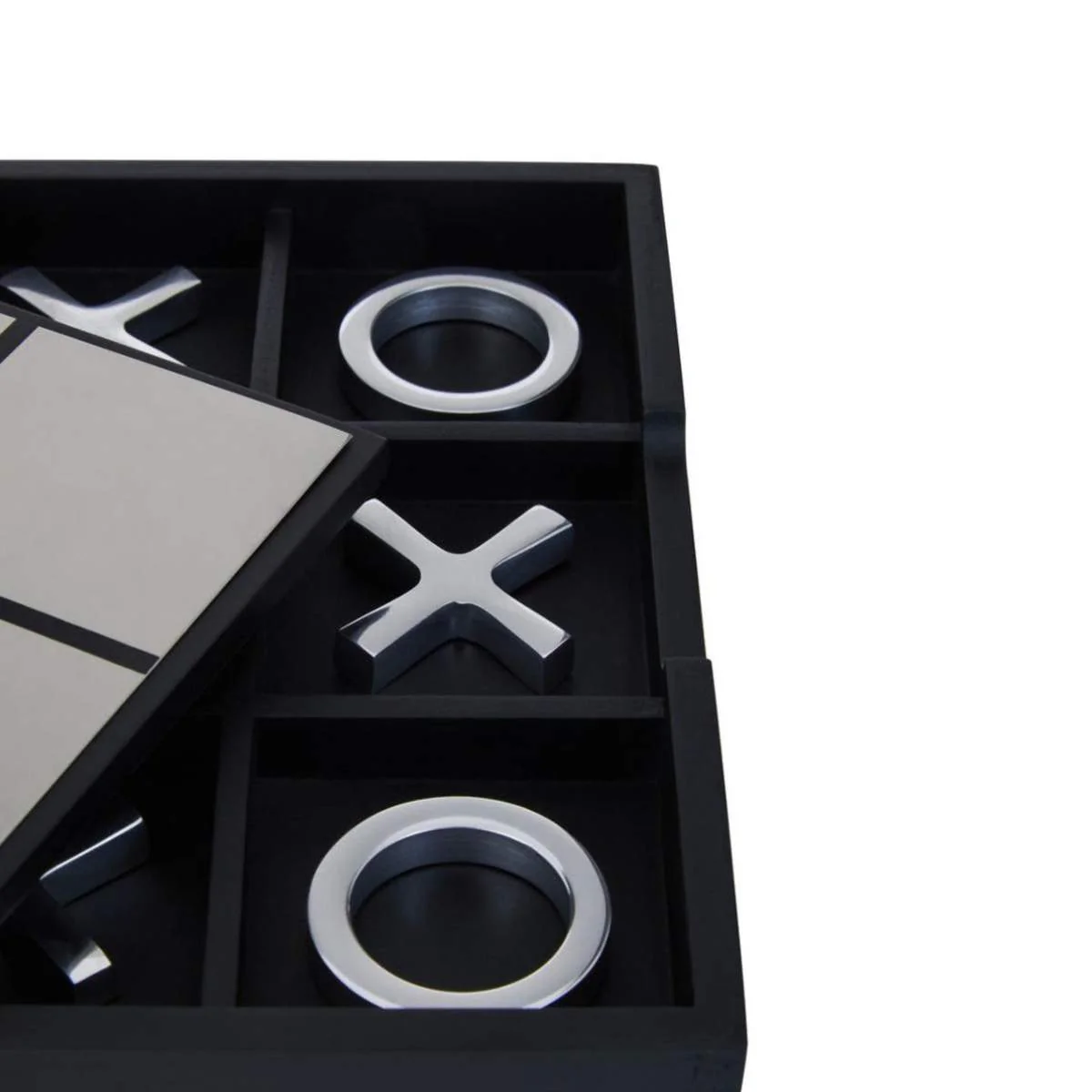 Beaumonde Home Churchill Games Black and Silver Noughts And Crosses - Image 2