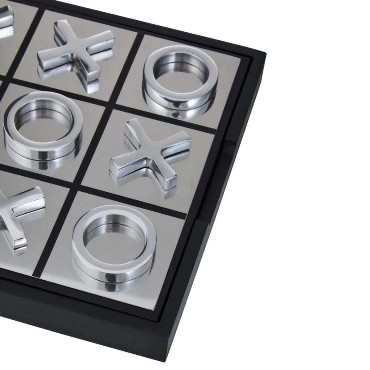 Beaumonde Home Churchill Games Black and Silver Noughts And Crosses - Image 3
