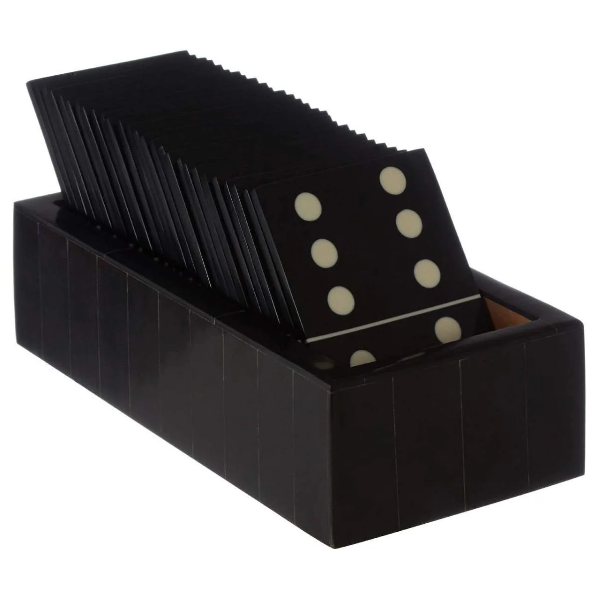Beaumonde Home Churchill Games Black Domino Set with Black Dominoes