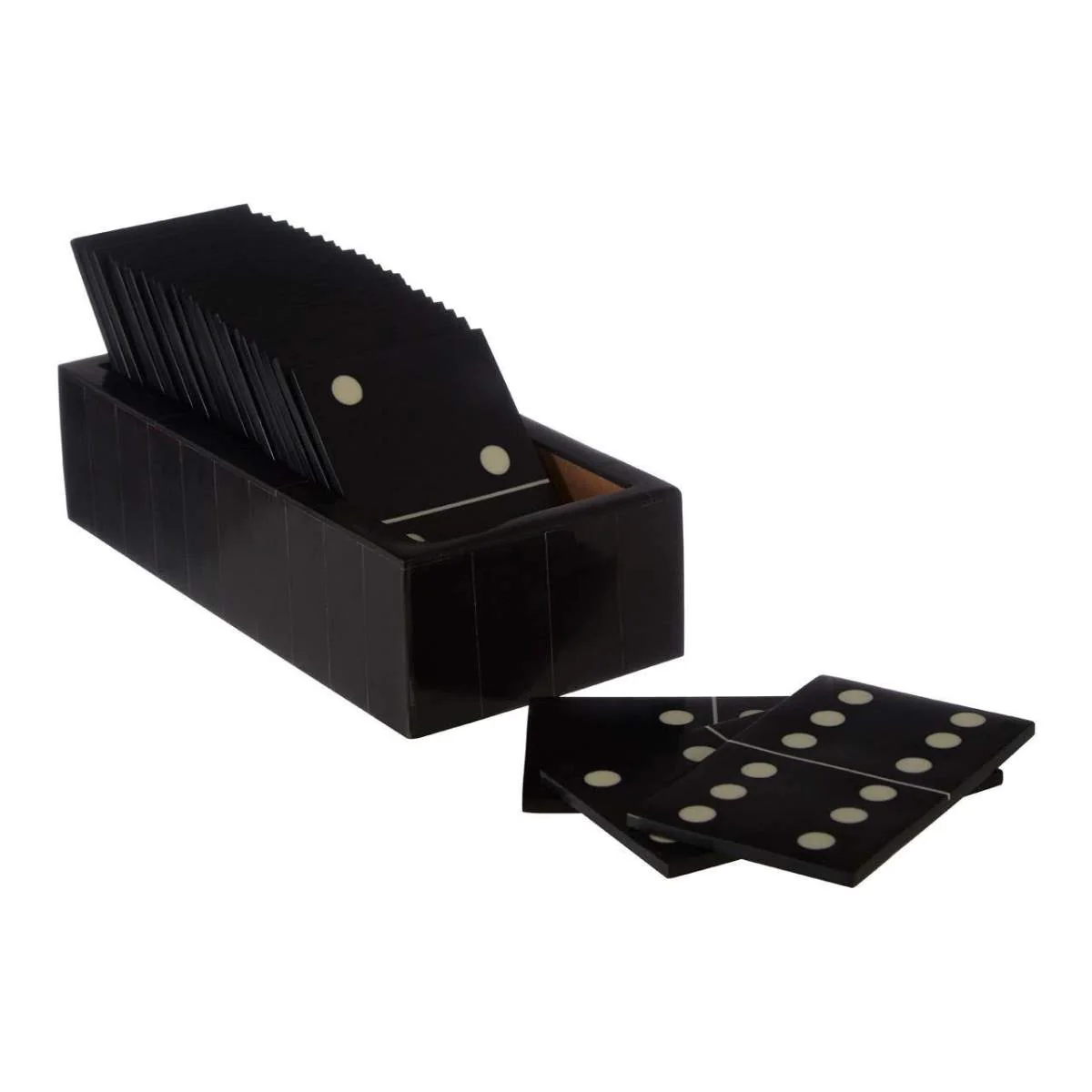 Beaumonde Home Churchill Games Black Domino Set with Black Dominoes - Image 2