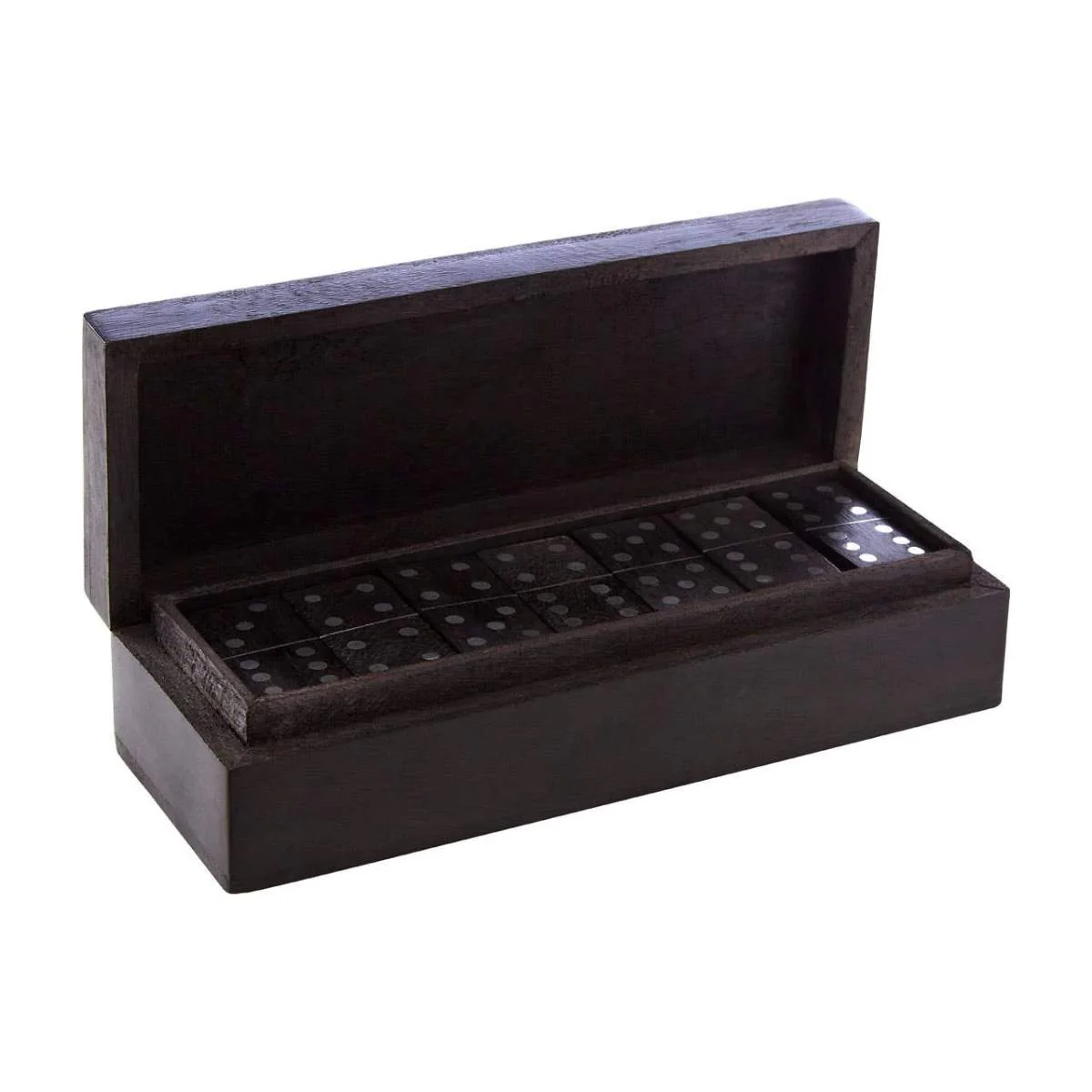 Beaumonde Home Churchill Games Black Mango Wood Domino Set - Image 3