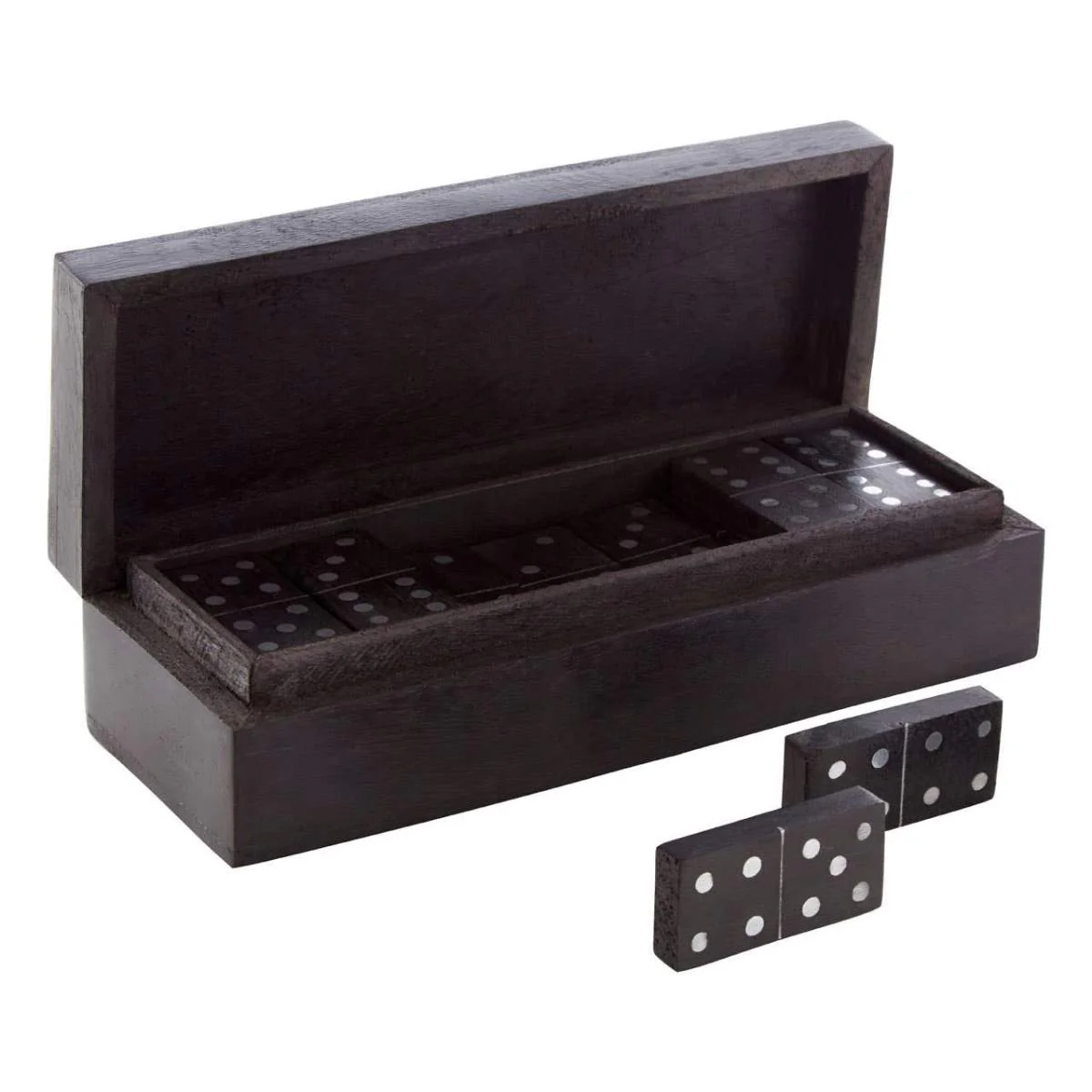 Beaumonde Home Churchill Games Black Mango Wood Domino Set - Image 4