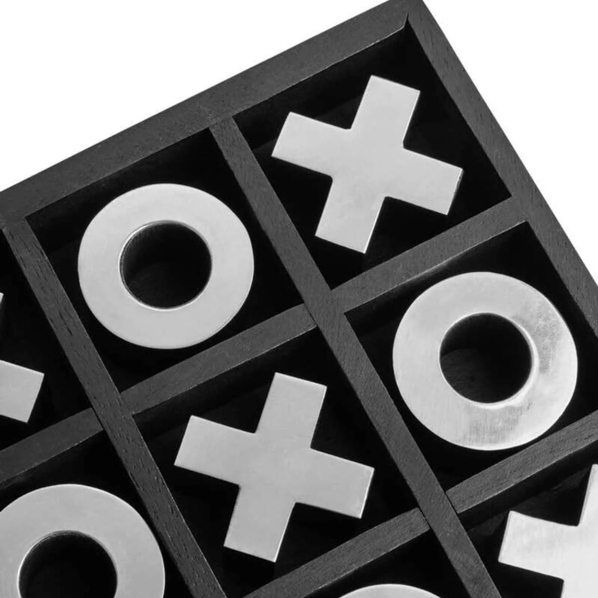 Beaumonde Home Churchill Games Black Mango Wood Noughts and Crosses - Image 6