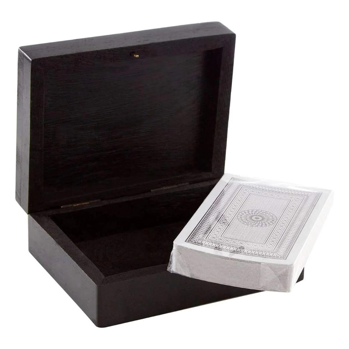 Beaumonde Home Churchill Games Black Mango Wood Playing Card Box - Image 4