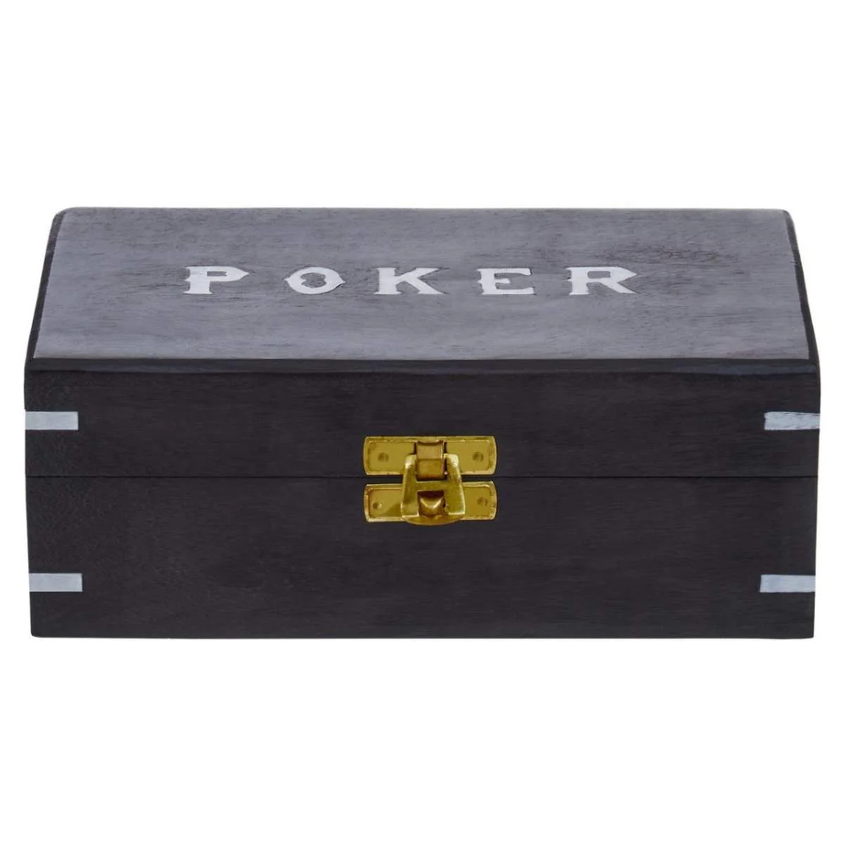 Beaumonde Home Churchill Games Black Sheesham Wood Poker Set