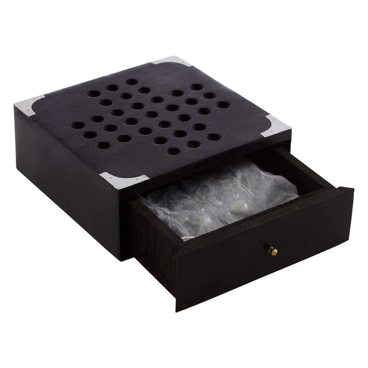 Beaumonde Home Churchill Games Black Sheesham Wood Solitaire Games Box - Image 3