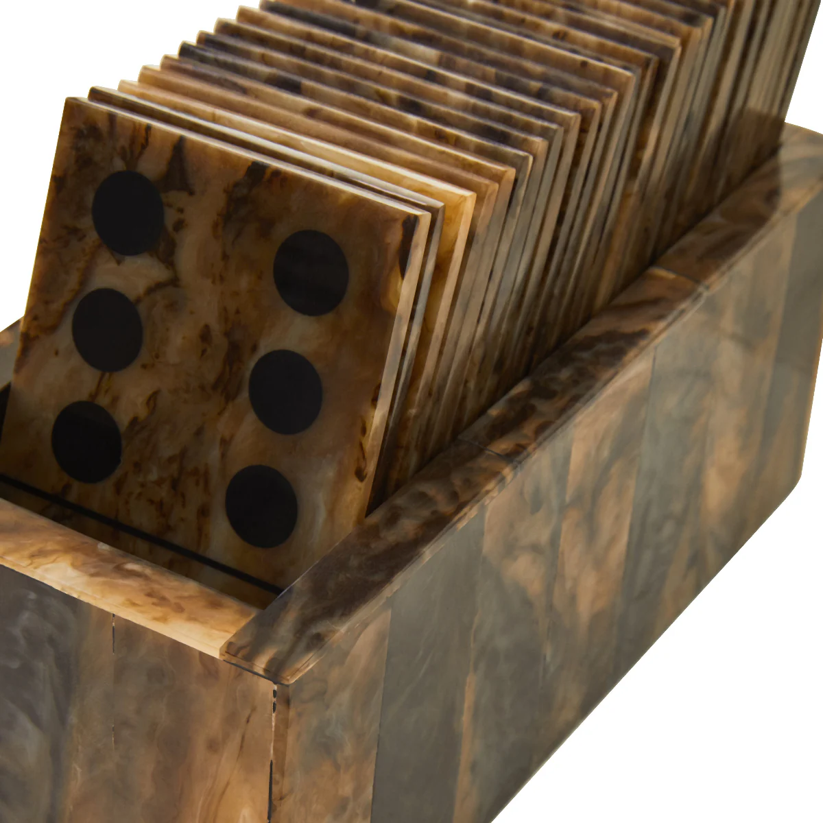 Beaumonde Home Churchill Games Brown And Black Finish Domino Set