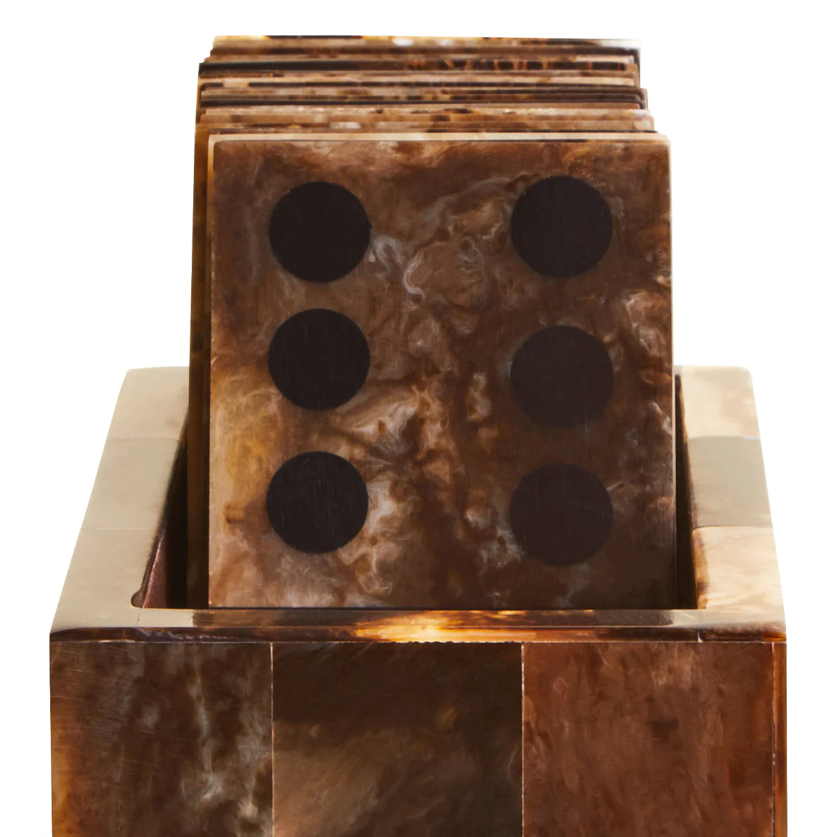 Beaumonde Home Churchill Games Brown And Black Finish Domino Set - Image 10