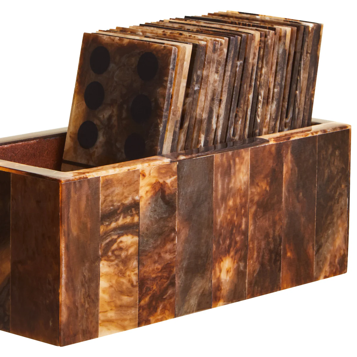 Beaumonde Home Churchill Games Brown And Black Finish Domino Set - Image 12