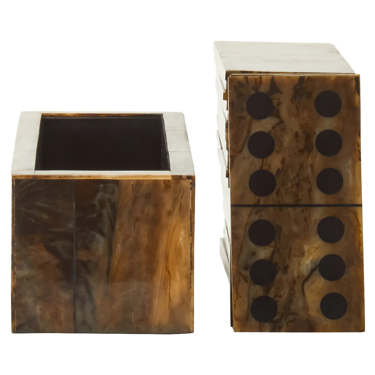 Beaumonde Home Churchill Games Brown And Black Finish Domino Set - Image 4