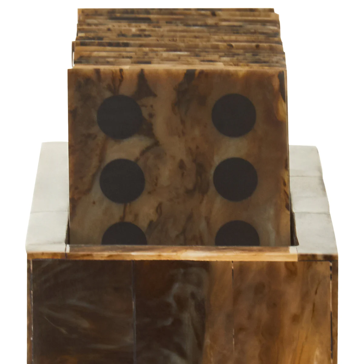 Beaumonde Home Churchill Games Brown And Black Finish Domino Set - Image 6
