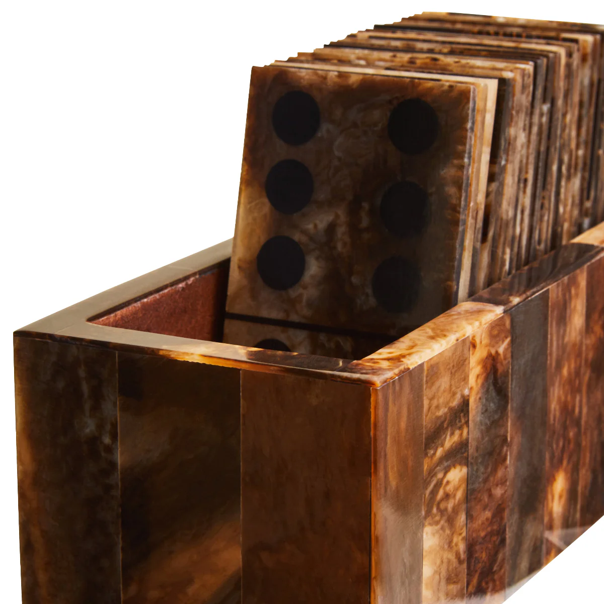Beaumonde Home Churchill Games Brown And Black Finish Domino Set - Image 9
