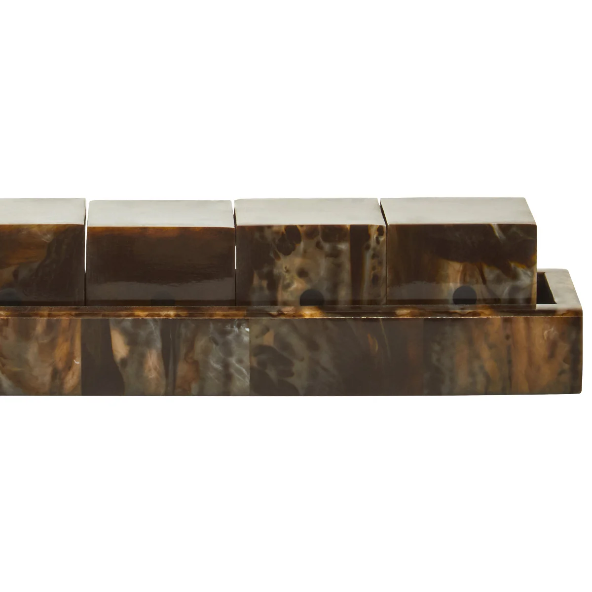 Beaumonde Home Churchill Games Brown And Black Finish Five Dice Set - Image 12