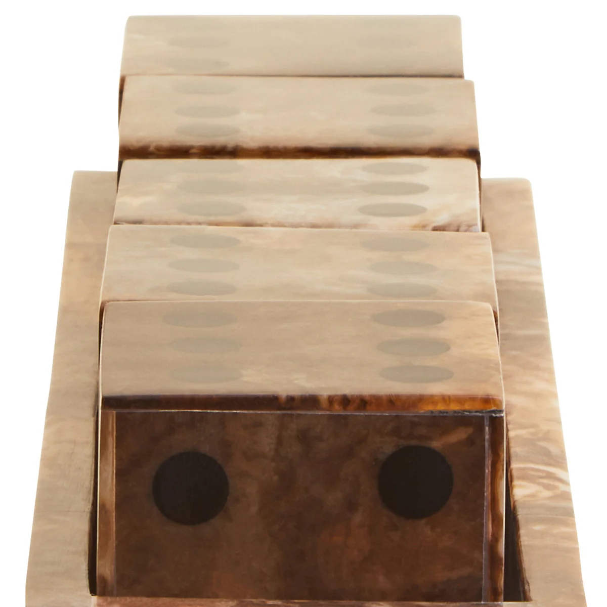 Beaumonde Home Churchill Games Brown And Black Finish Five Dice Set - Image 6