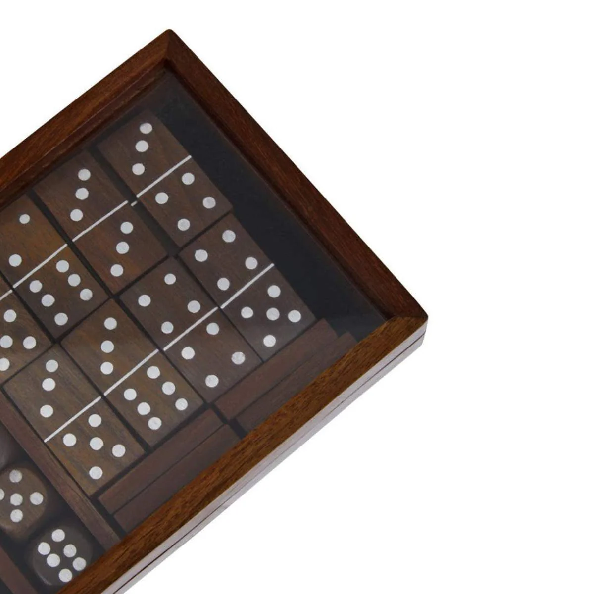Beaumonde Home Churchill Games Brown Sheesham Wood Multi Game Set - Image 2