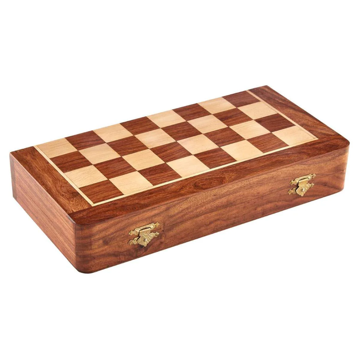Beaumonde Home Churchill Games Brown Wood Magnetic Chess Game