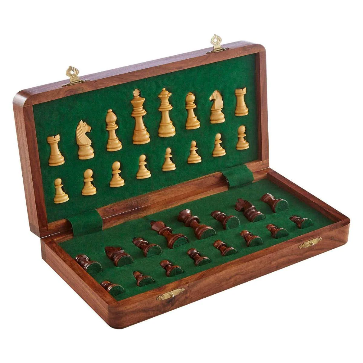 Beaumonde Home Churchill Games Brown Wood Magnetic Chess Game - Image 3