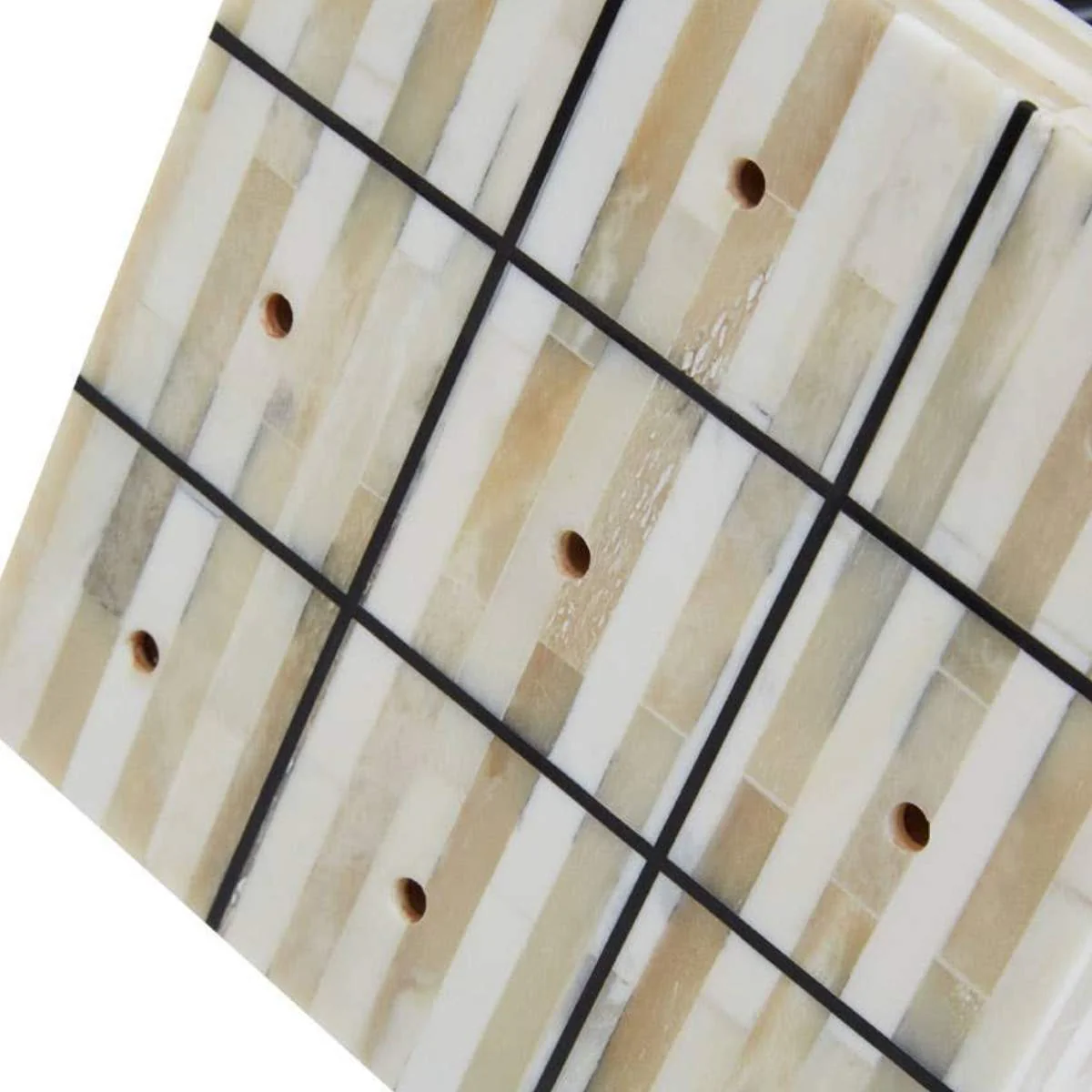 Beaumonde Home Churchill Games Cream and Black Bone Noughts & Crosses - Image 8