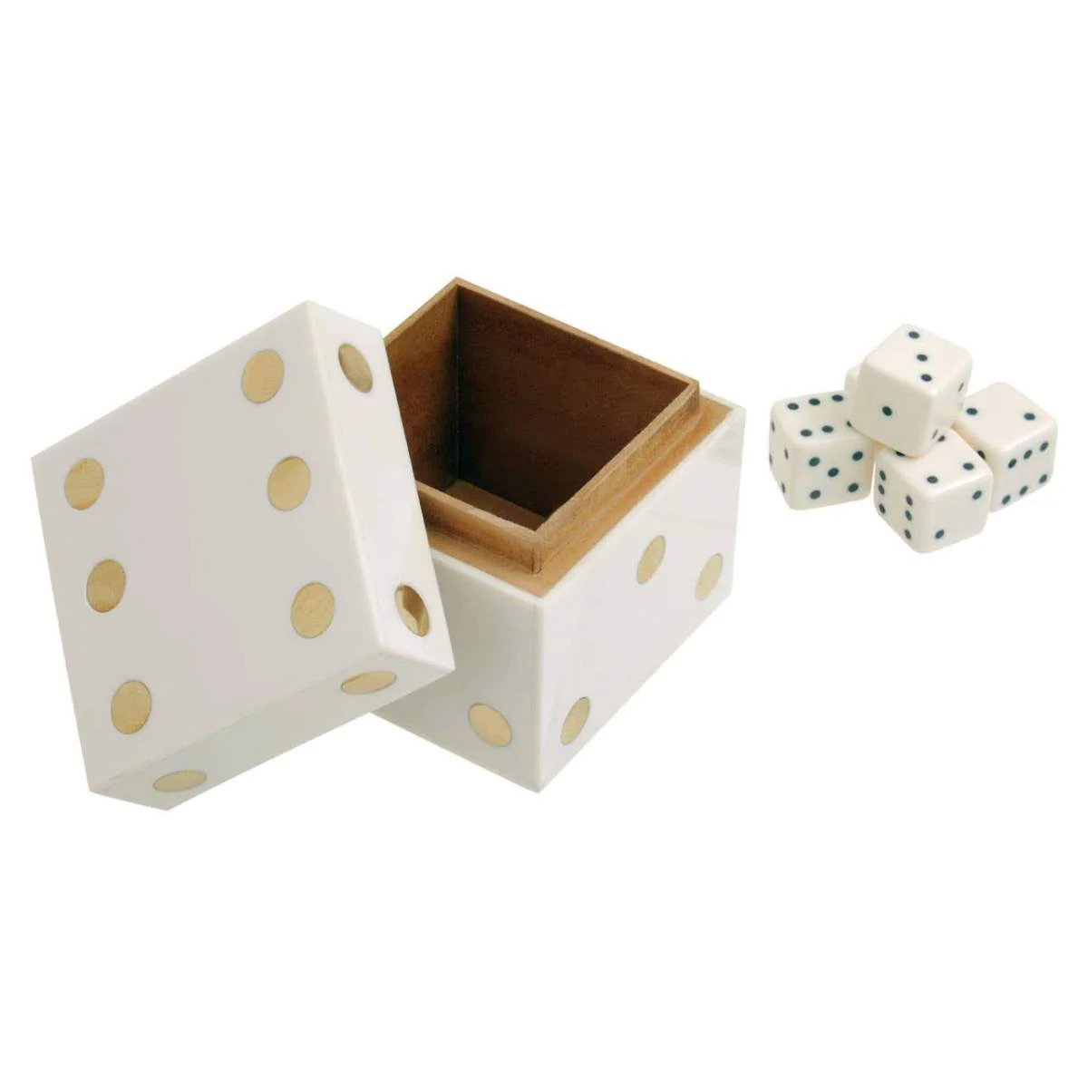 Beaumonde Home Churchill Games Dice Box with Five Dice - Image 3