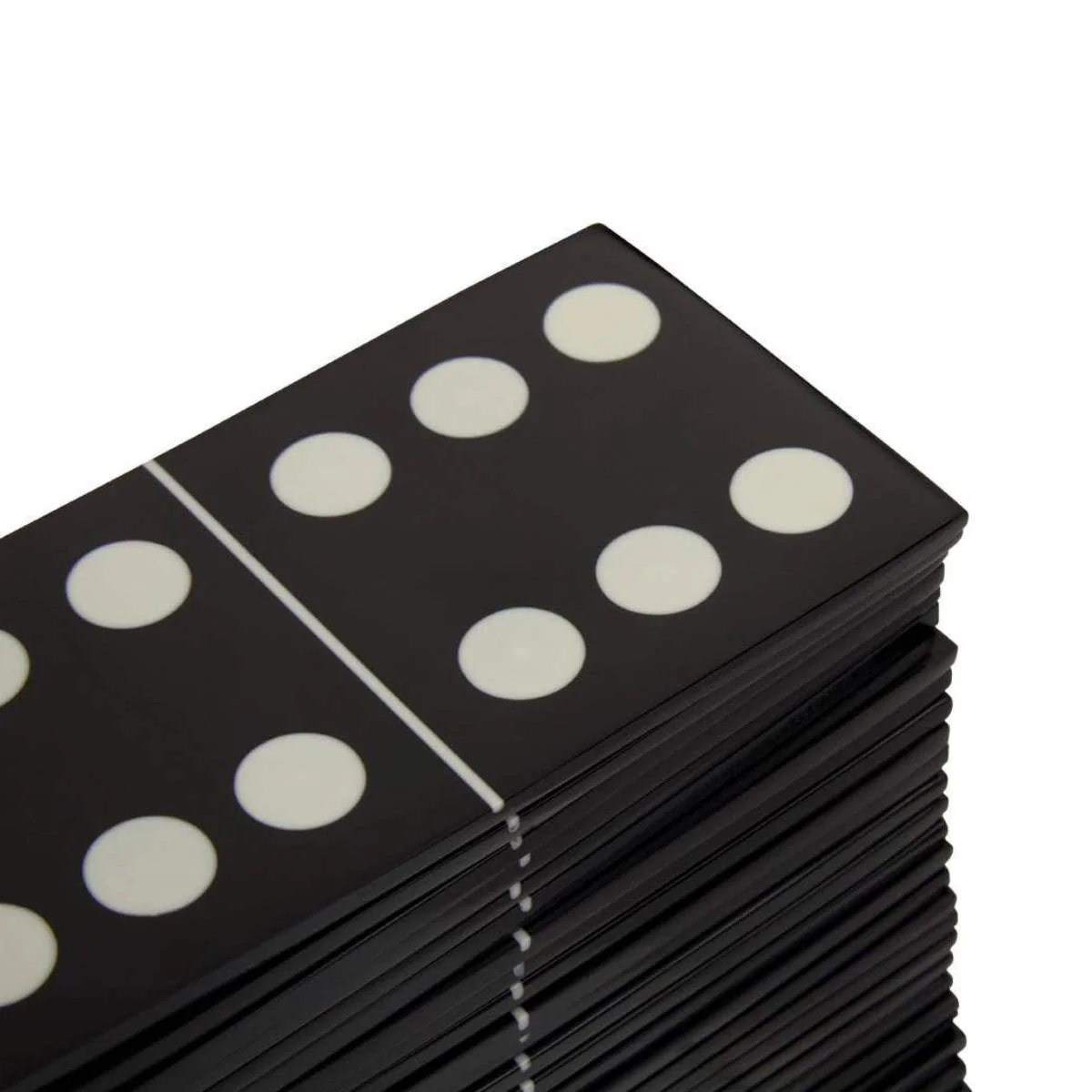 Beaumonde Home Churchill Games Grey Bone Domino Set with Black Dominoes - Image 5