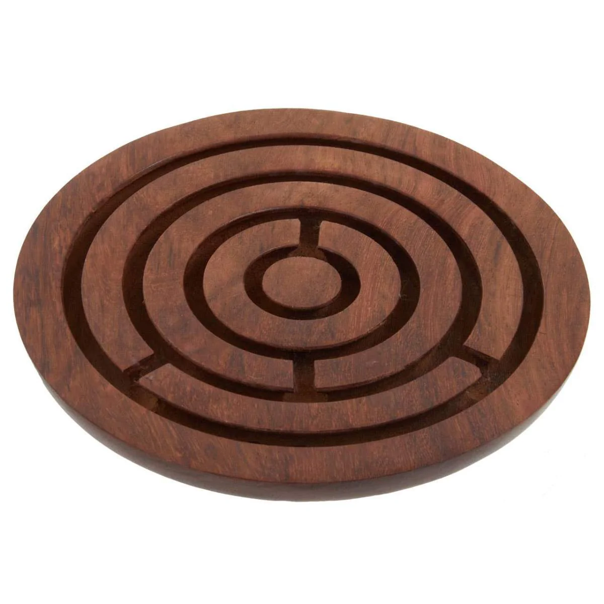 Beaumonde Home Churchill Games Round Sheesham Wood Labyrinth