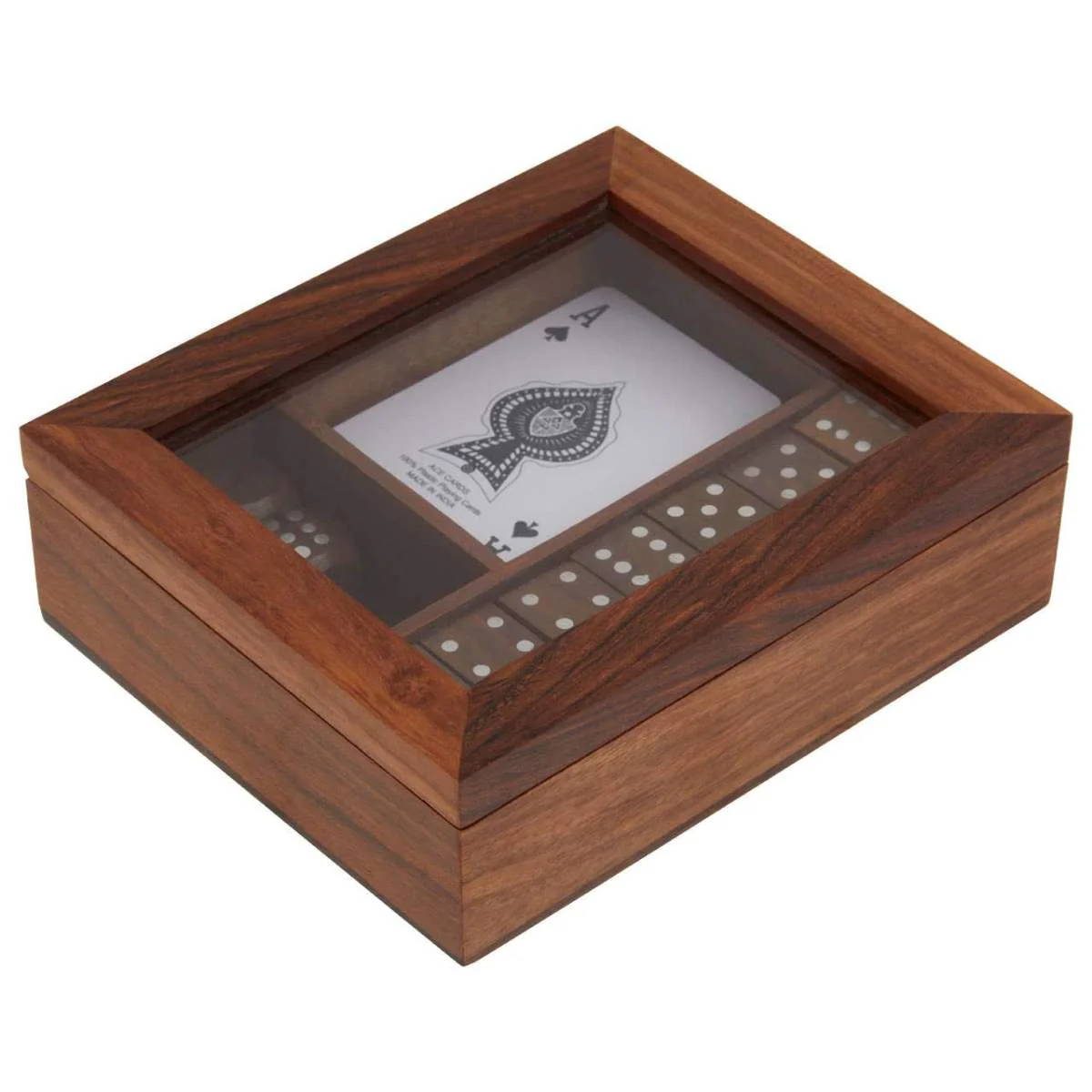 Beaumonde Home Churchill Games Set With Dominoes Dice and Playing Cards - Image 3