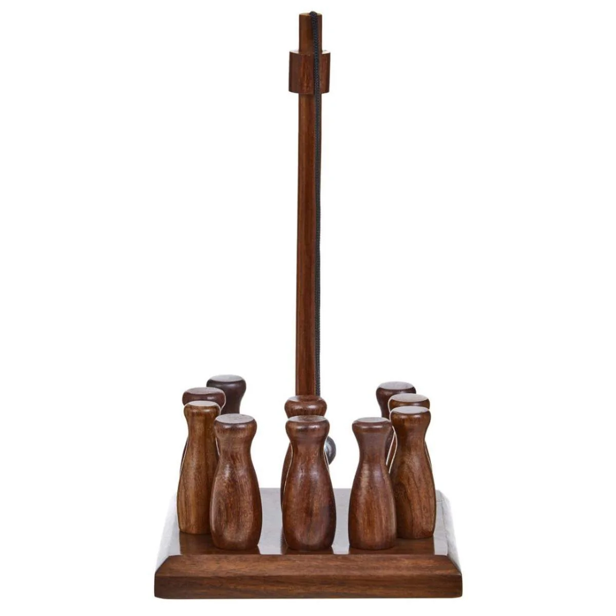 Beaumonde Home Churchill Games Sheesham Wood Bar Skittle Set