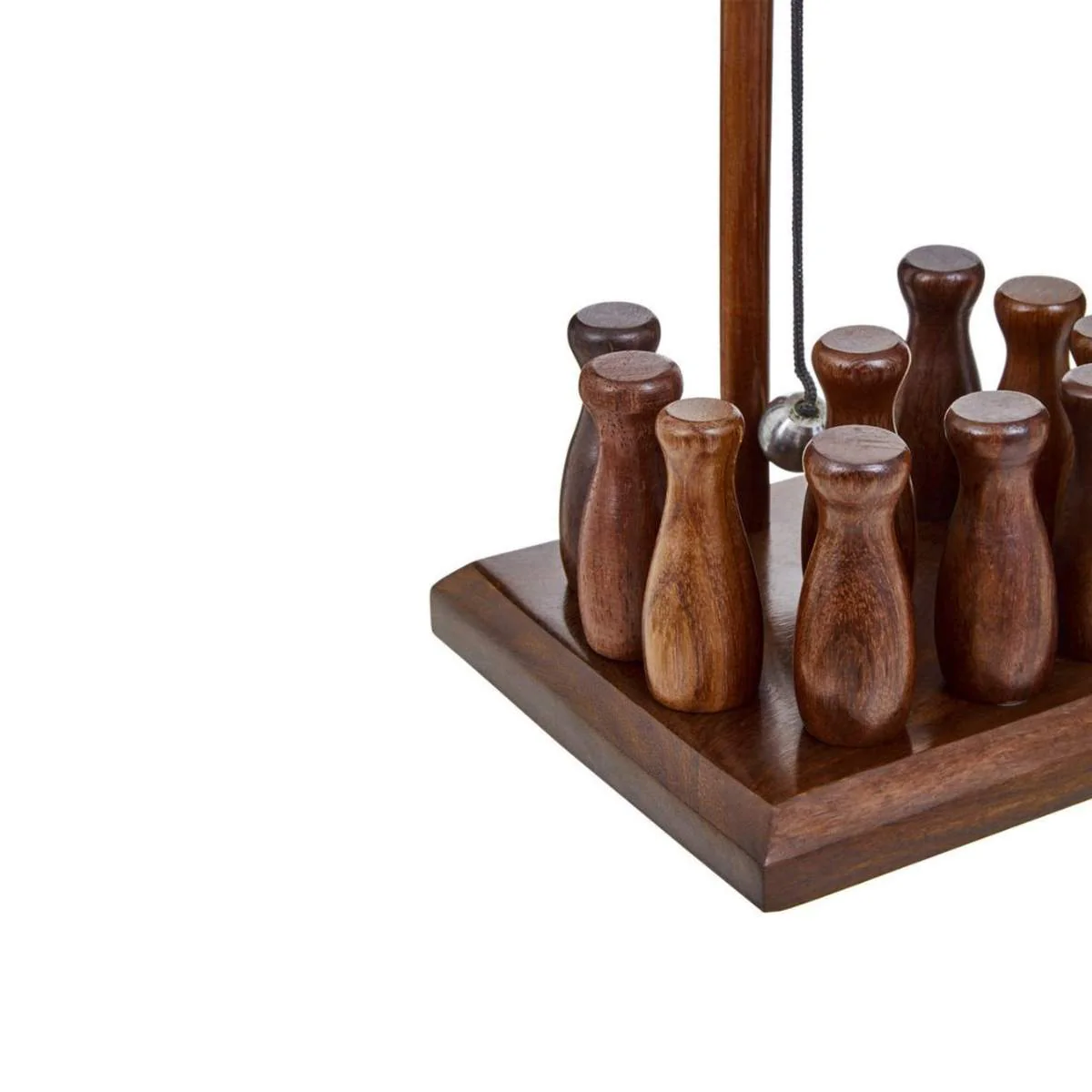 Beaumonde Home Churchill Games Sheesham Wood Bar Skittle Set - Image 4