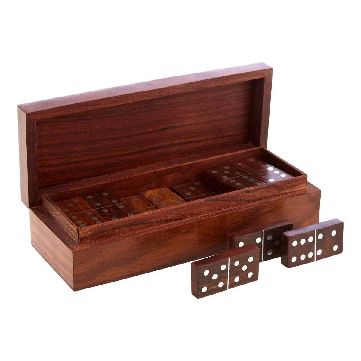 Beaumonde Home Churchill Games Sheesham Wood Domino Set - Image 4