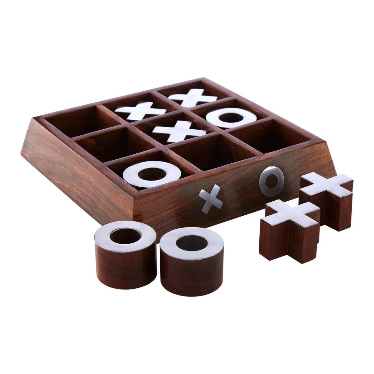 Beaumonde Home Churchill Games Sheesham Wood Noughts and Crosses - Image 4