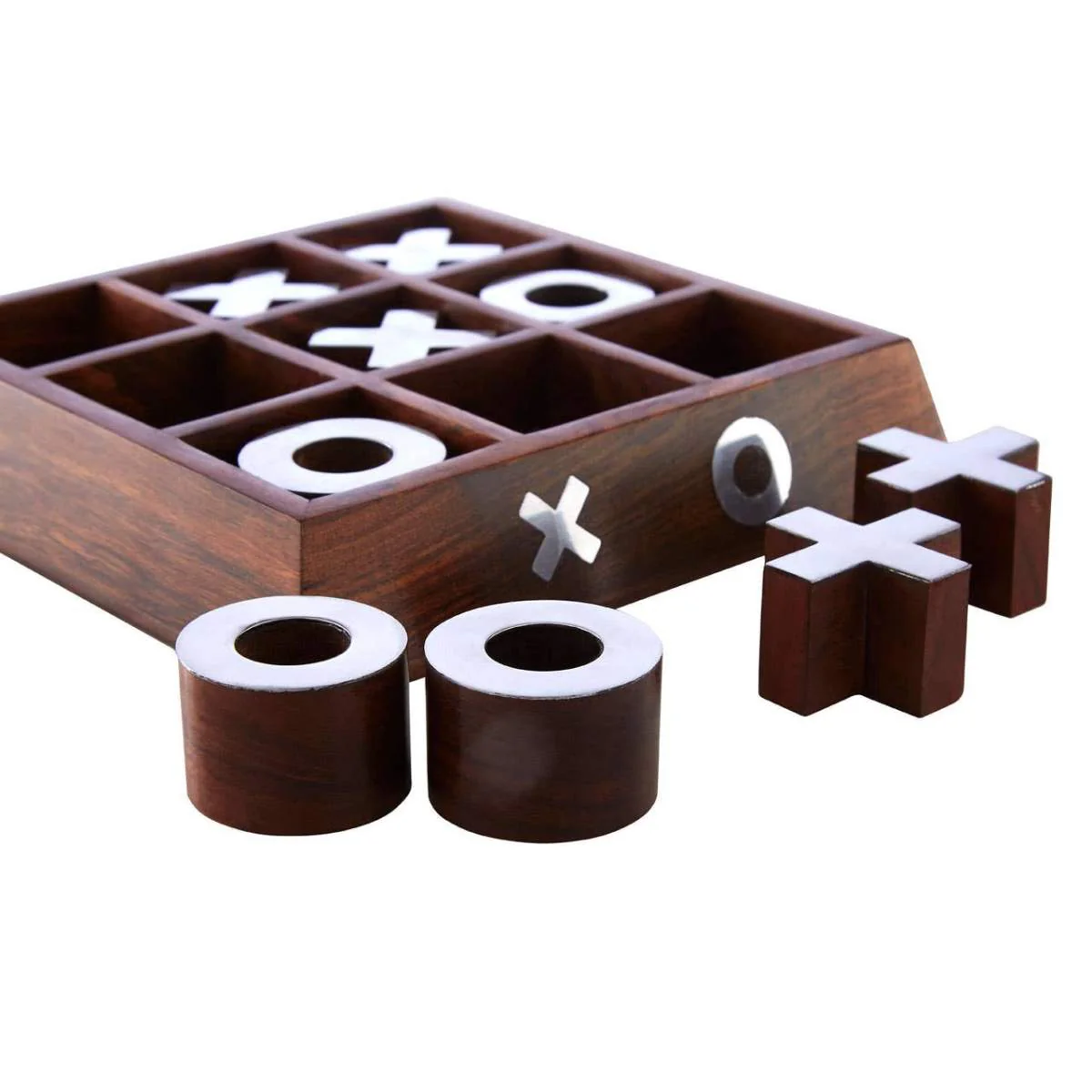 Beaumonde Home Churchill Games Sheesham Wood Noughts and Crosses - Image 5