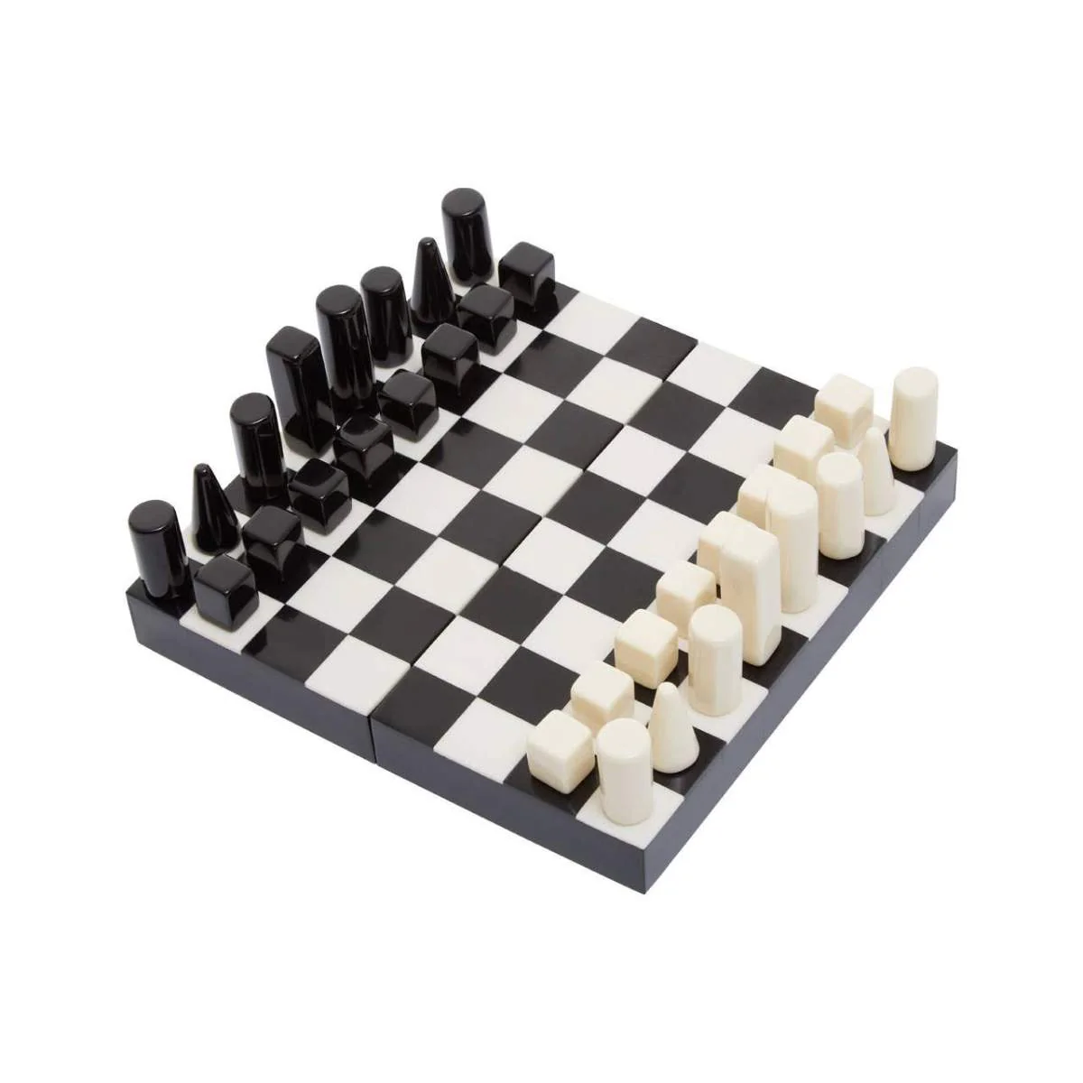 Beaumonde Home Churchill Games Small Black and White Foldable Chess Set